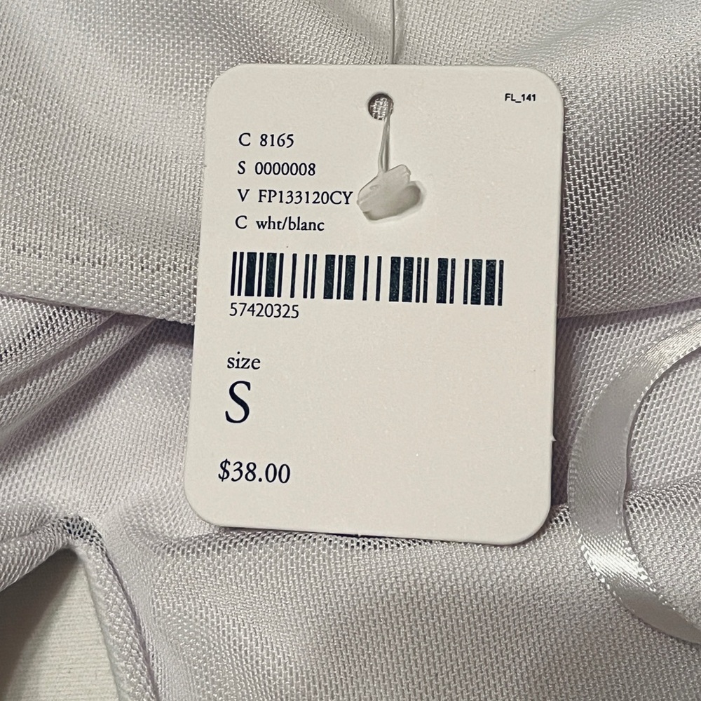 NWT Free People Intimately White V Cut Tube Top Crop Top Bandeau Top Small S - Picture 5 of 5